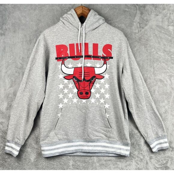 Chicago‎ Bulls 1966 Hoodie Sweatshirt Men's Medium Gray NBA Big Logo Basketball - Picture 1 of 8